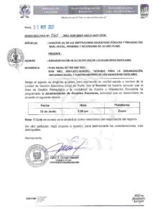 Oficio Juramentación de Alcaldes Escolares | Unidad de Gestion Educativa  Local Puno Otro sitio realizado con WordPress